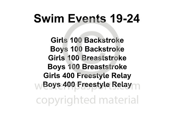 Swim events 19-24